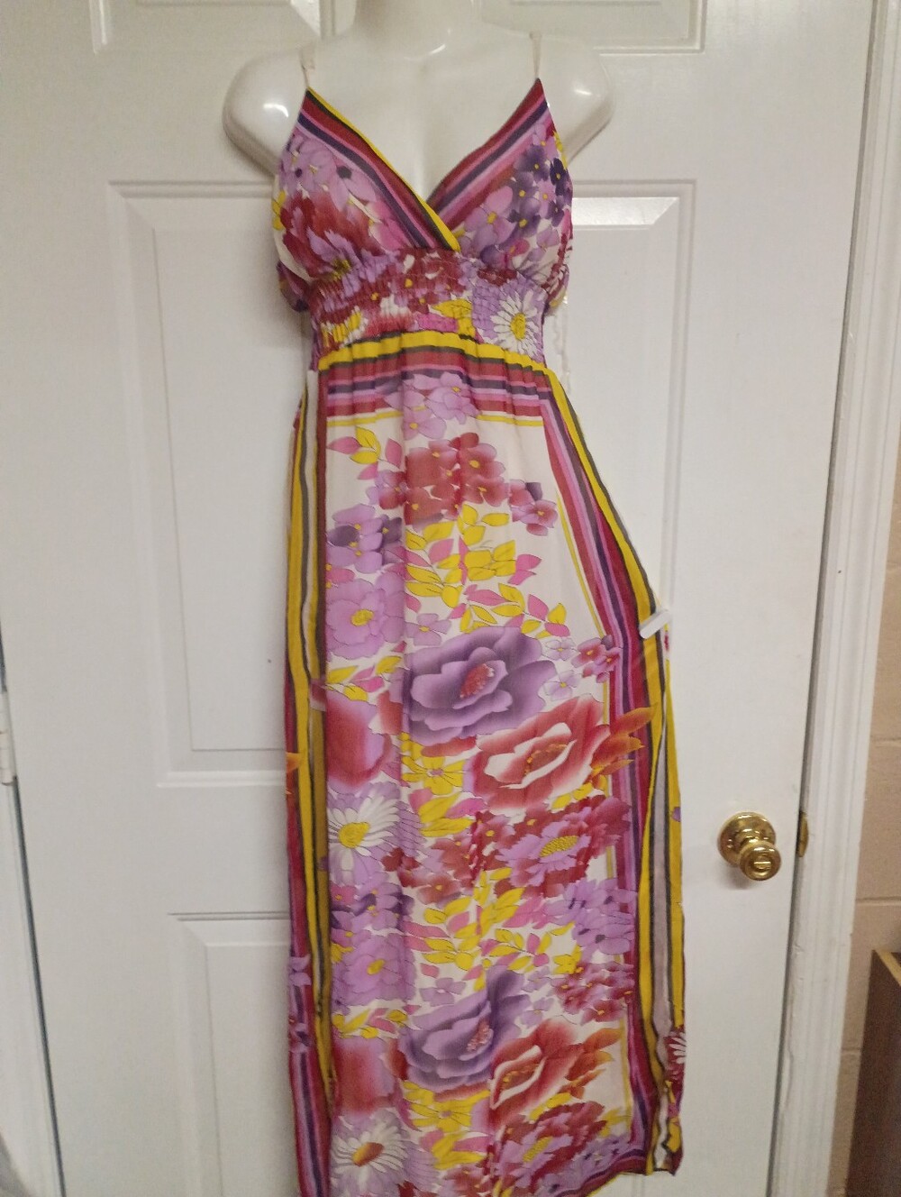 She's Cool Pink, Yellow & Purple Floral Maxi Dress